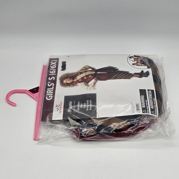 Girl Pirate Halloween Costume Size Small (6/6x) 4-Piece Set Way to Celebrate New - Picture 5 of 11
